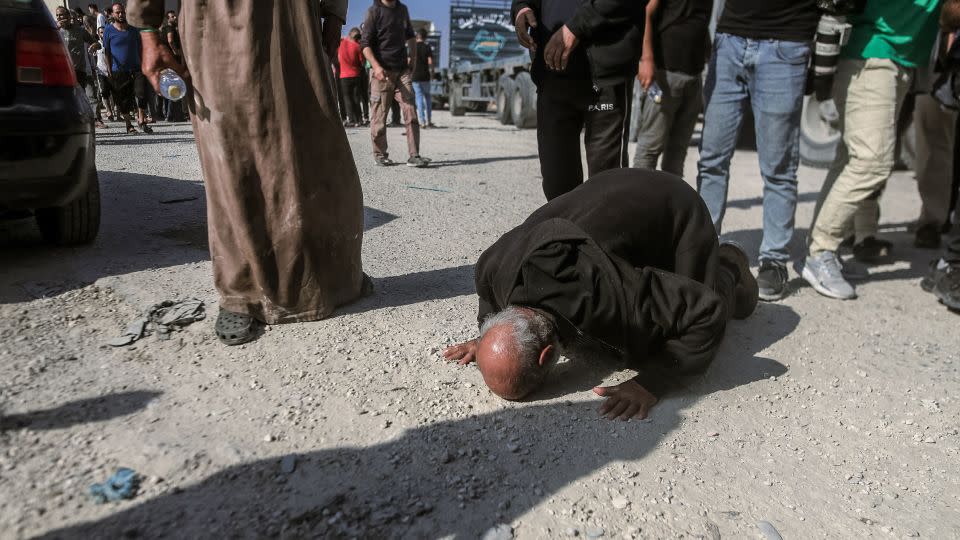 Palestinian workers deported by Israel make their return to the Gaza Strip in Rafah, Gaza, on November 3, 2023. - Mohammed Zaanoun/Middle East Images/AFP/Getty Images