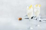 <p>Perhaps the easiest drink on our list, you can't go wrong with a refreshing champagne cocktail. No champagne? Feel free to use prosecco or cava.</p><p><em><a href="https://www.womansday.com/food-recipes/food-drinks/recipes/a38787/classic-champagne-cocktail-recipe-rbk0113/" rel="nofollow noopener" target="_blank" data-ylk="slk:Get the Classic Champagne Cocktail recipe.;elm:context_link;itc:0;sec:content-canvas" class="link ">Get the Classic Champagne Cocktail recipe. </a></em></p>