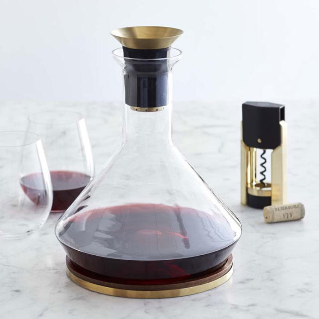 Better Homes & Gardens Glass Wine Decanter with Wooden Sphere Stopper 