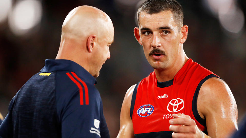 Former Adelaide Crows captain Taylor Walker was heavily booed in his return from suspension over a racist slur he said while spectating a SANFL game last year. (Photo by Dylan Burns/AFL Photos via Getty Images)