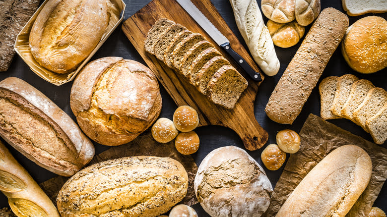 Assorted breads