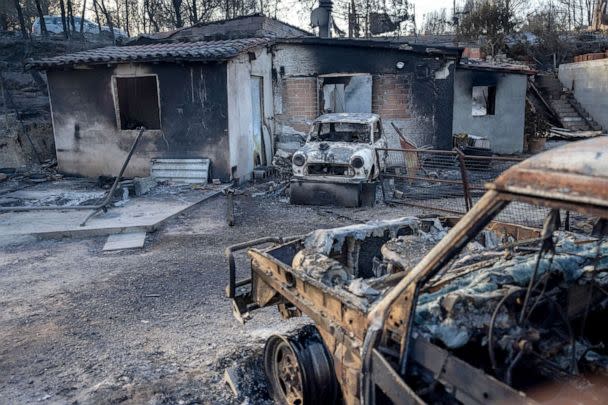 PHOTO: A view of a house burnt down during a wildfire in River Park village, Spain, July 19, 2022. (Emilio Morenatti/AP)