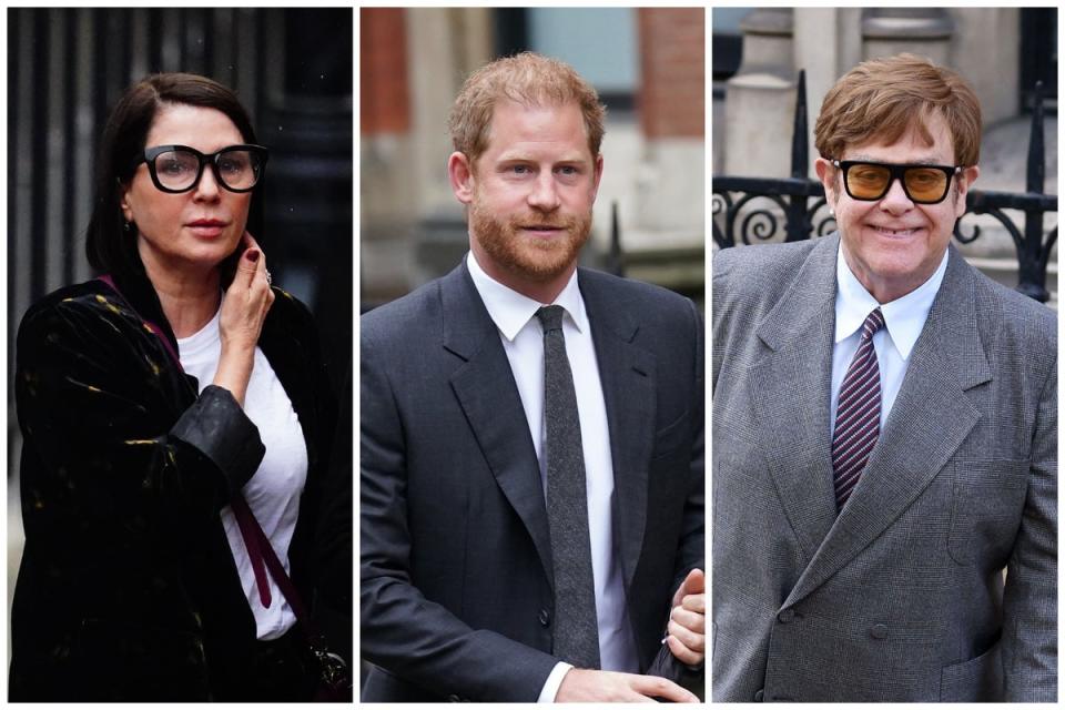  Sadie Frost, Prince Harry and Elton John are among high-profile figures suing Associated Newspapers Limited over alleged privacy breaches (ES ComposIte)