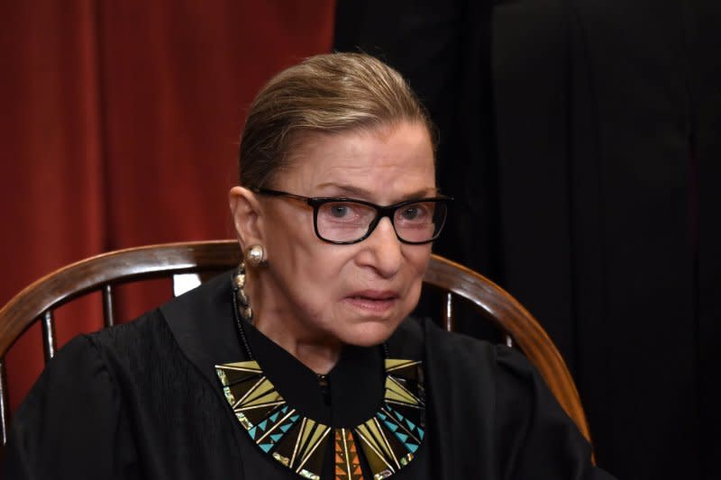 On August 10, 1993, Ruth Bader Ginsburg was sworn in as the U.S. Supreme Court's 107th justice. File Photo by Olivier Douliery/UPI
