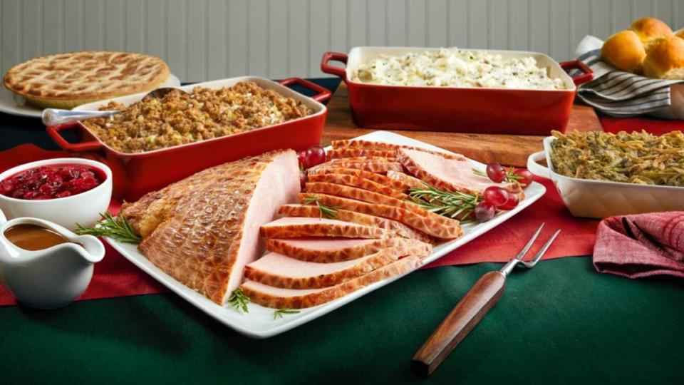 The Holiday Feast To-Go at Metro Diner is served cold for you to reheat when you’re ready.