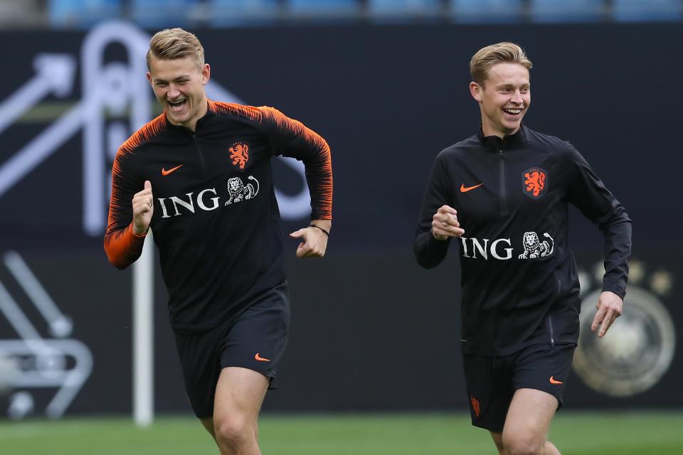 De Ligt and F. De Jong are set to feature on Sunday (Bongarts/Getty Images)