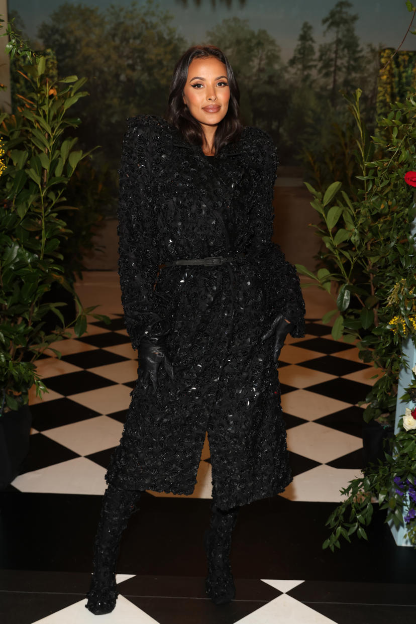 Maya Jama at the Richard Quinn show during London Fashion Week in February 2023. (Getty Images)