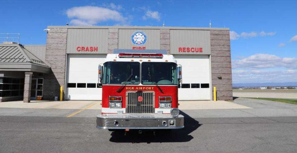 Hagerstown Regional Airport Fire Department Station 35 has acquired a 2004 Crimson Spartan Unit. This highly specialized vehicle features a wide array of on-board rescue tools and equipment.
