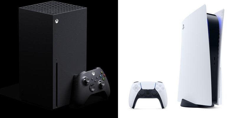XSX（左）、PS5（右）發售約8個月，雖然供貨量有限，但銷售狀況都相當出色。（翻攝自XSX、PS5官網）