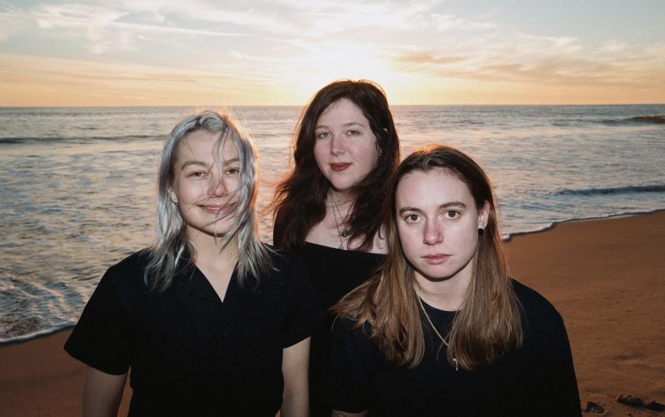 Pretty super: Phoebe Bridgers, Julien Baker and Lucy Dacus of American indie rock band Boygenius - Harrison Whitford