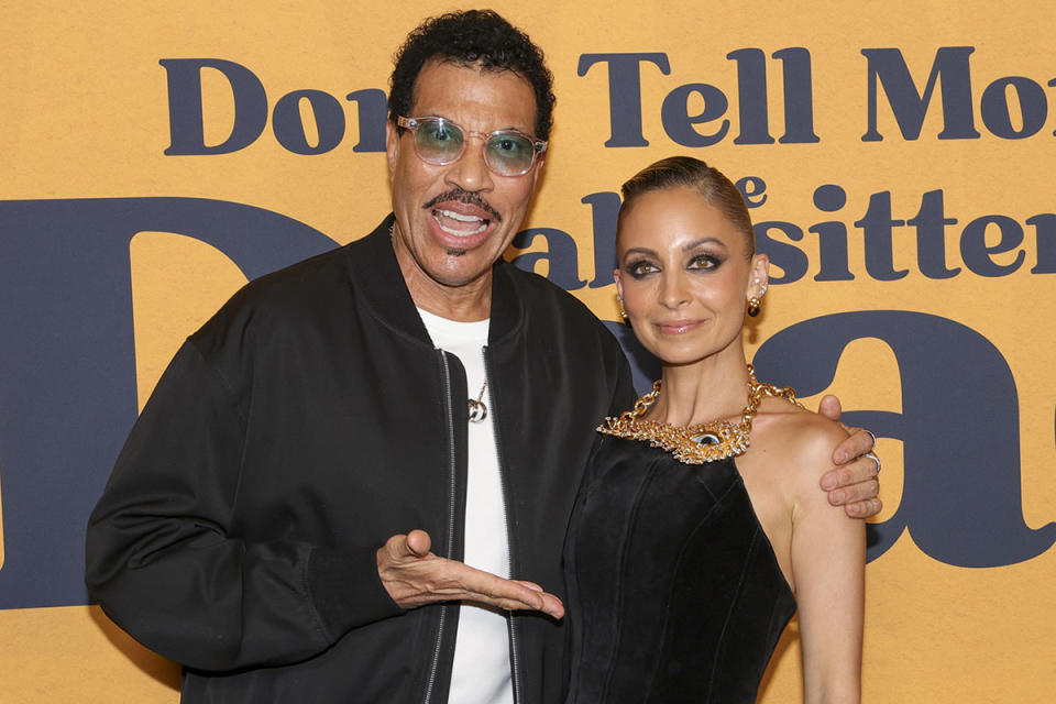 Lionel Richie and Nicole Richie at the premiere of "Don't Tell Mom the Babysitter's Dead" held at The Grove on April 2, 2024 in Los Angeles, California.