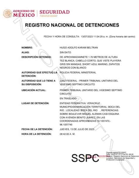 Detienen a Adolfo Karam, exdirector de la Policía Judicial, por tortura a la periodista Lydia Cacho 