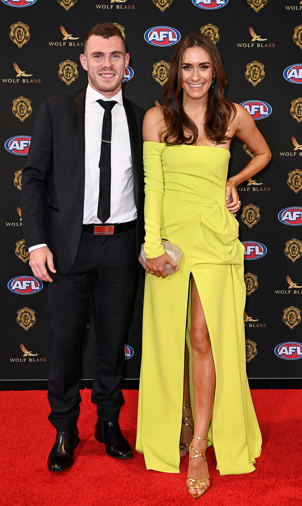 Luke Shuey and Dani Shuey at the 2021 Brownlow Medal