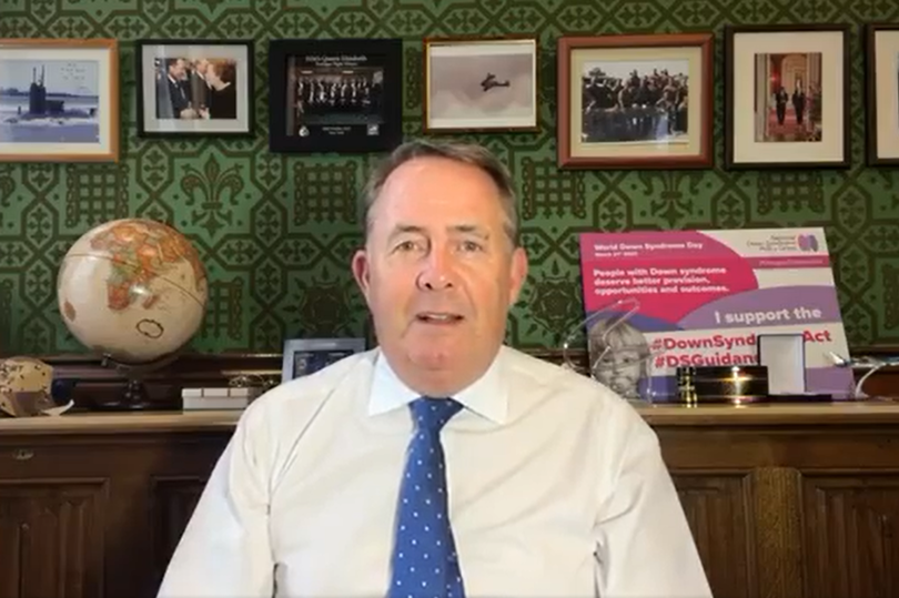Liam Fox in a video message filmed as he packs up his Westminster office