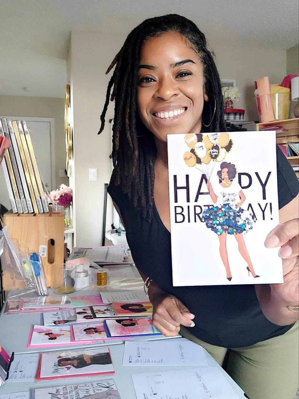 Keliah Smith, owner of CRWND Illustrations, started her company to make greeting cards and products depicting images of joyful Black people.