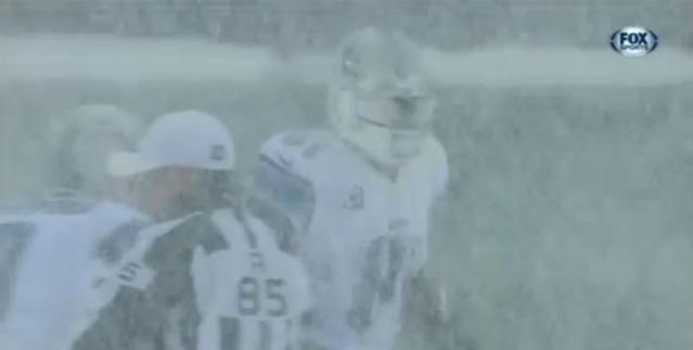 The Snow At The Eagles-Lions Game Was Insane