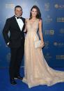 <p>Usman Khawaja's beau stole the show adorned head-to-tow in rose gold.</p>