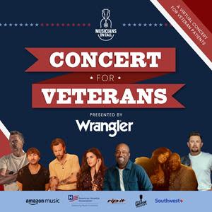 Virtual concert lineup for Musicians On Call's Concert For Veterans Presented by Wrangler