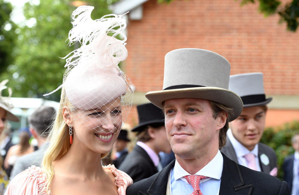 Lady Gabriella Windsor and husband Thomas Kingston attend Ladies Day at Royal Ascot on June 20, 2019 in Ascot, England. 