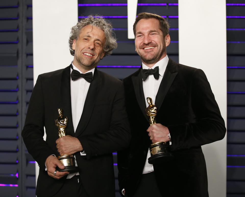 91st Academy Awards – Vanity Fair – Beverly Hills, California, U.S., February 24, 2019 – Paul Lambert and J. D. Schwalm (R). REUTERS/Danny Moloshok