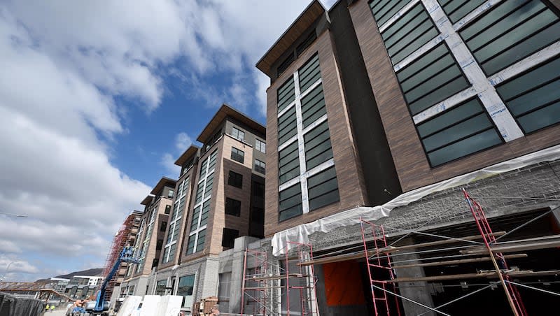 Salt Lake Crossing’s new co-living apartment building is photographed on Friday, March 8, 2024.