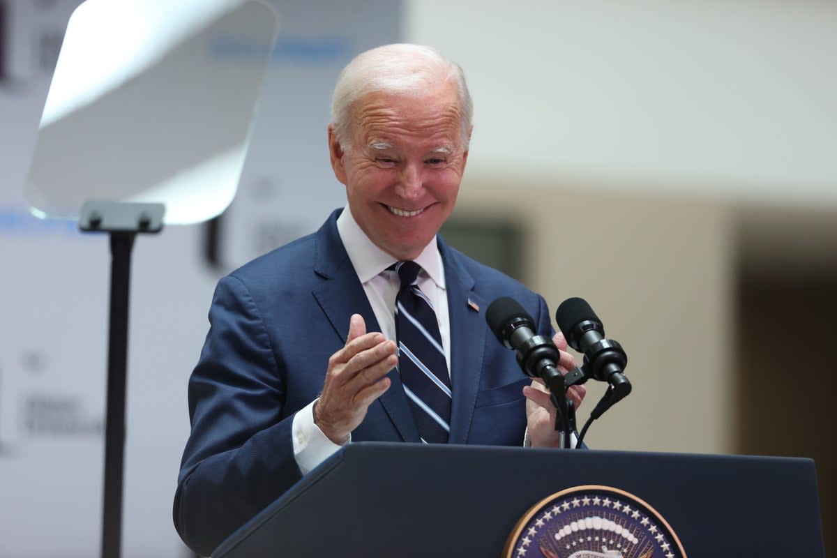 Joe Biden is trailing his predecessor in some polls, but not everyone in his camp is wringing their hands quite yet  (PA)