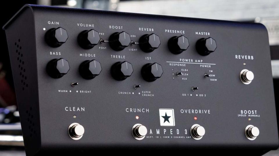 The Blackstar Amped 3 is a 100-watt floorboard guitar amp with three channels, each with two voicings