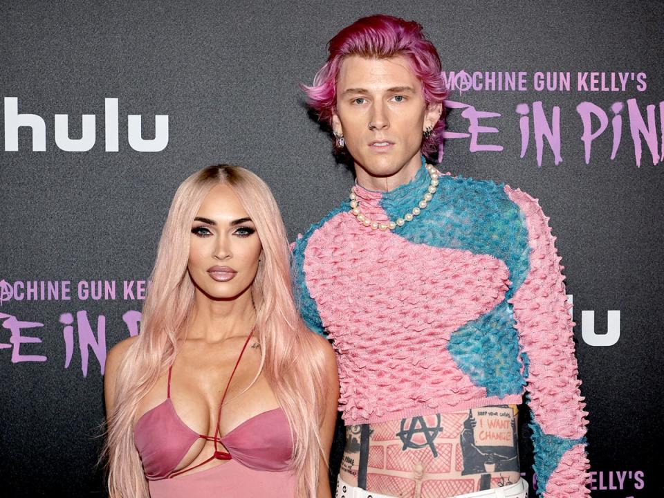 Megan Fox and Colson Baker ‘Machine Gun Kelly’ attend ‘Machine Gun Kelly's Life In Pink’ premiere on 27 June 2022 in New York City (Getty Images)