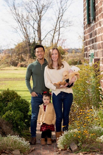 Jaclyn Lin with her husband and two daughters