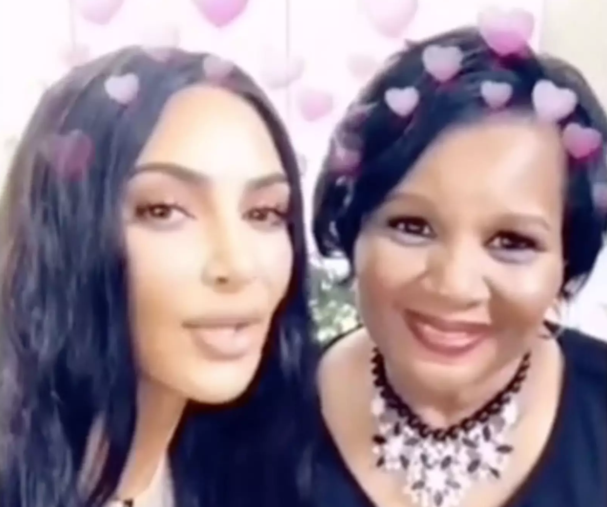 Kim Kardashian with Alice Marie Johnson