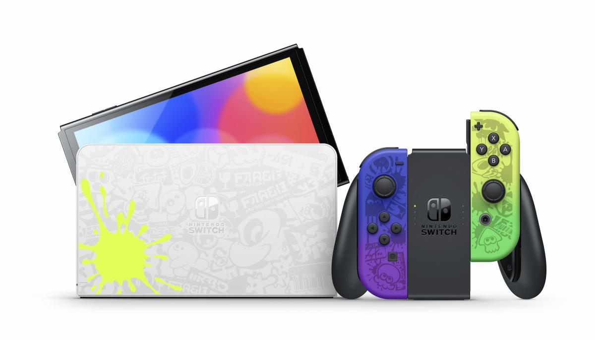 A colorful Splatoon 3-themed Nintendo Switch OLED is on the way