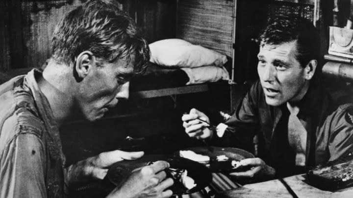 James Fox and George Segal in King Rat.