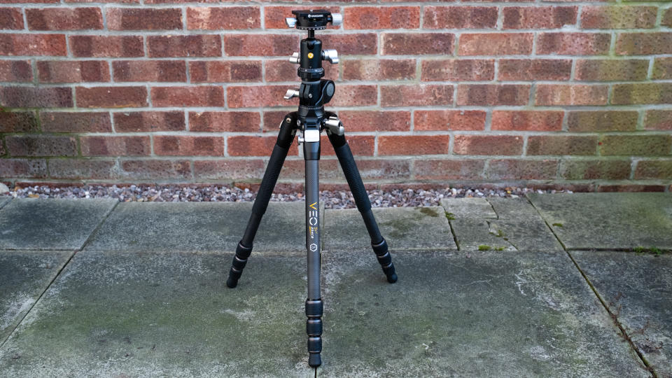 Vanguard VEO 3T+ 234CB travel tripod at minimum height