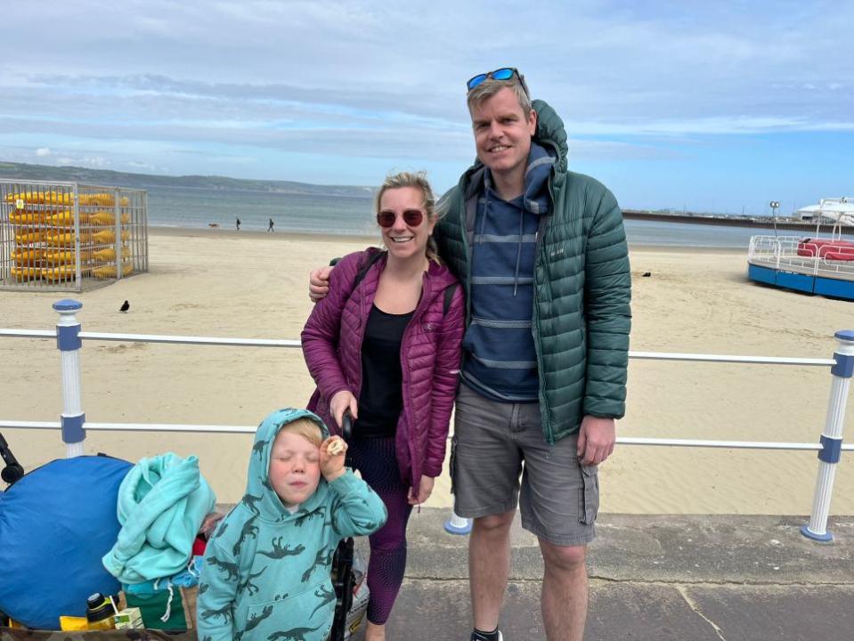 Dorset Echo: Marvin and Beth from Southampton were visiting Weymouth with their son