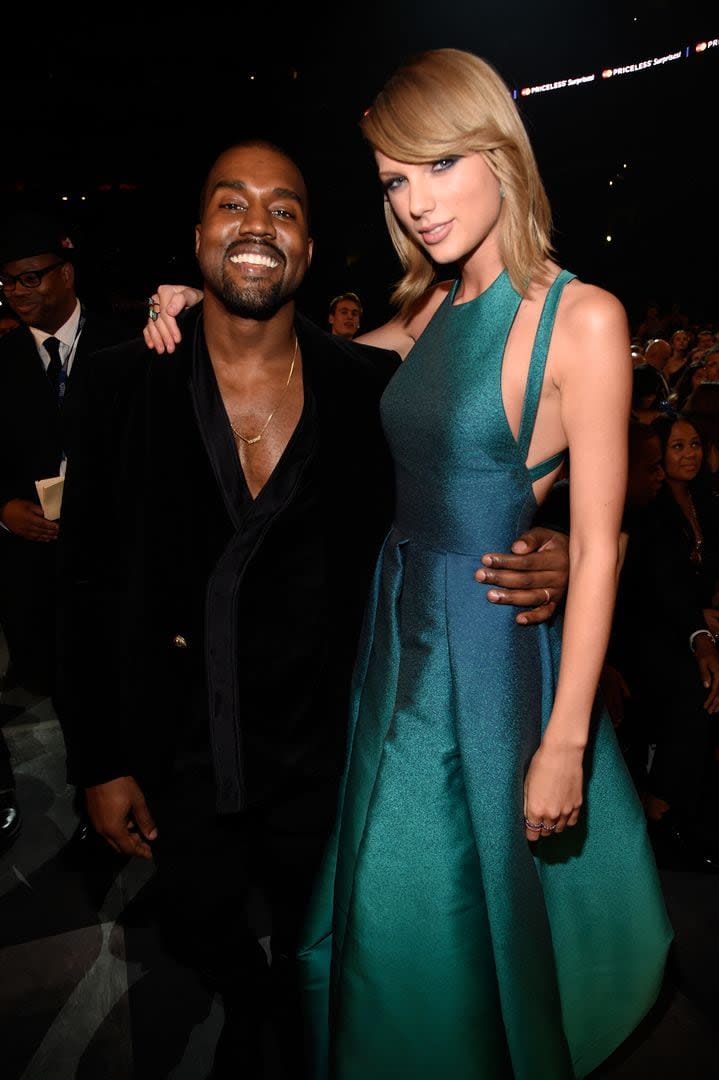 Kanye West y Taylor Swift en 2015, poco antes de que su relación volviera a colapsar