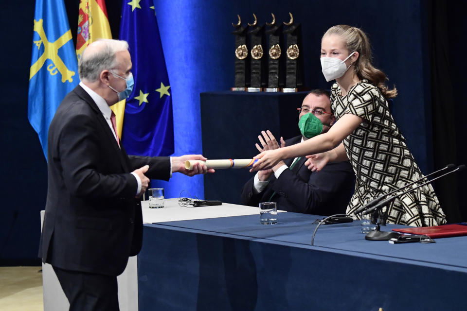 La soltura de Leonor va en aumento con el paso de los premios. (Photo by Carlos Alvarez/Getty Images)