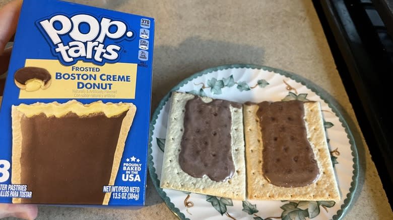 Pop-Tarts with the box label; comparison