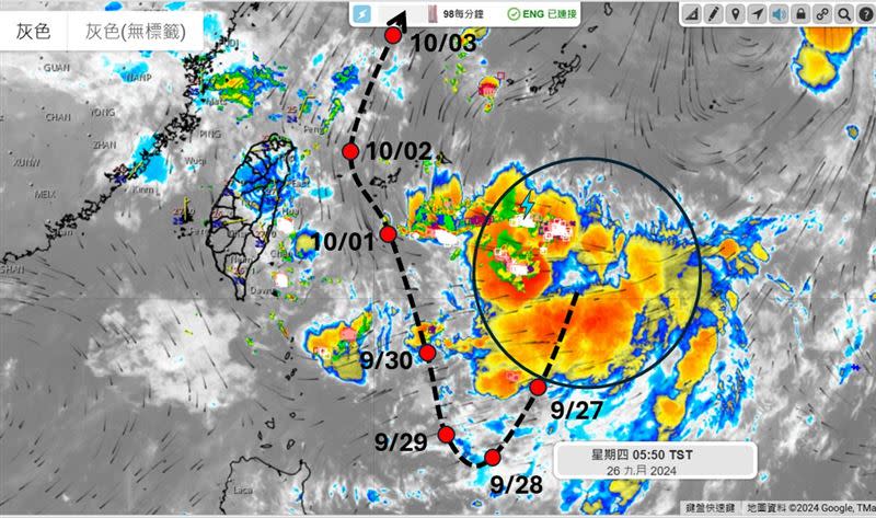 目前擾動還未成形，因此預報應該還會有變化調整的機會，今明兩天的預報變化將是關鍵。（圖／翻攝自吳聖宇臉書）