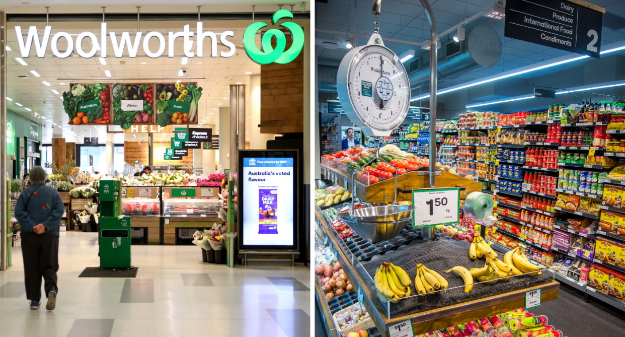 Image of Woolworths supermarket and fresh food. Grocery shopping.