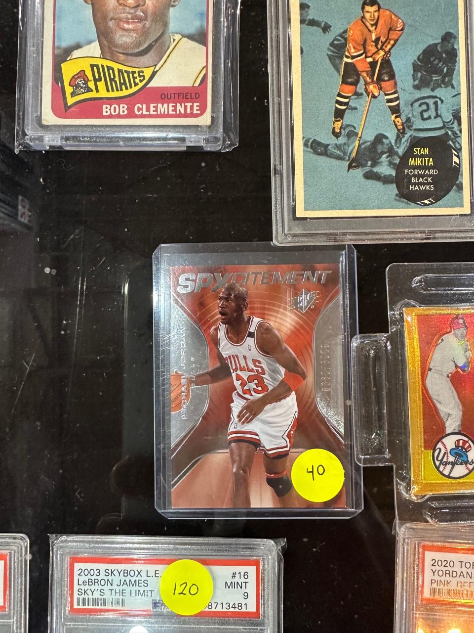 Michael Jordan card at 2024 National Sports Card Convention, at I-X Center.