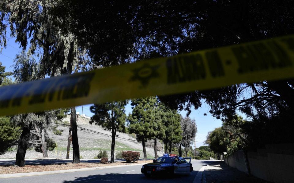 A police cordon around the scene in LA - GETTY IMAGES