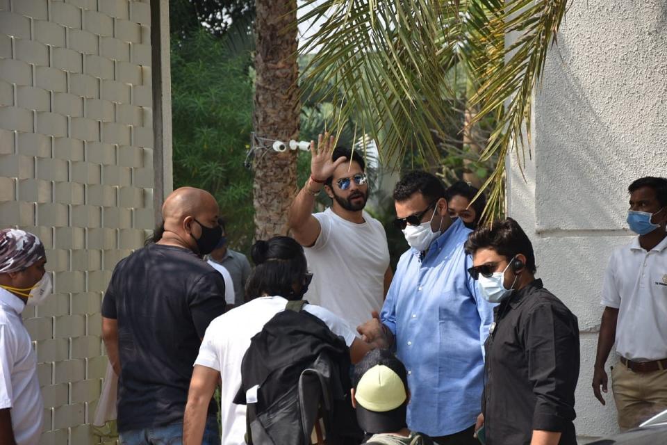 Varun Dhawan spotted at the wedding venue.