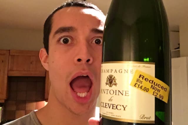 Yellow sticker champagne bargain