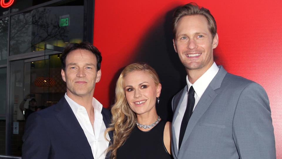 Stephen Moyer, Anna Paquin and Alexander Skarsgard, True Blood cast, 2013