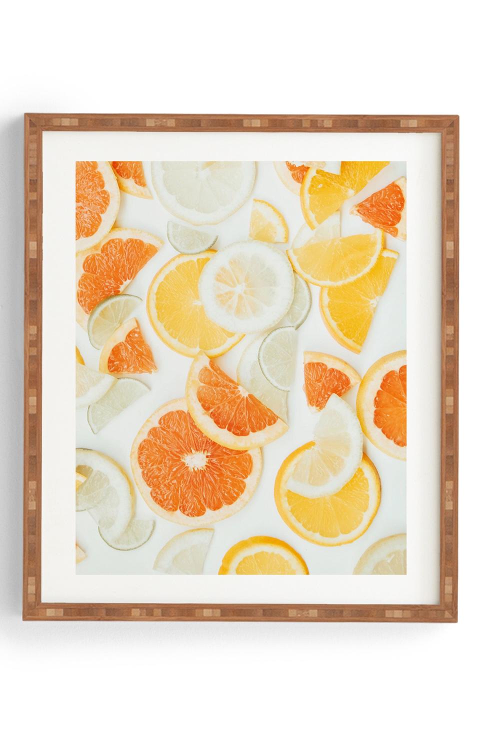 18) Citrus Orange Twist Framed Wall Art