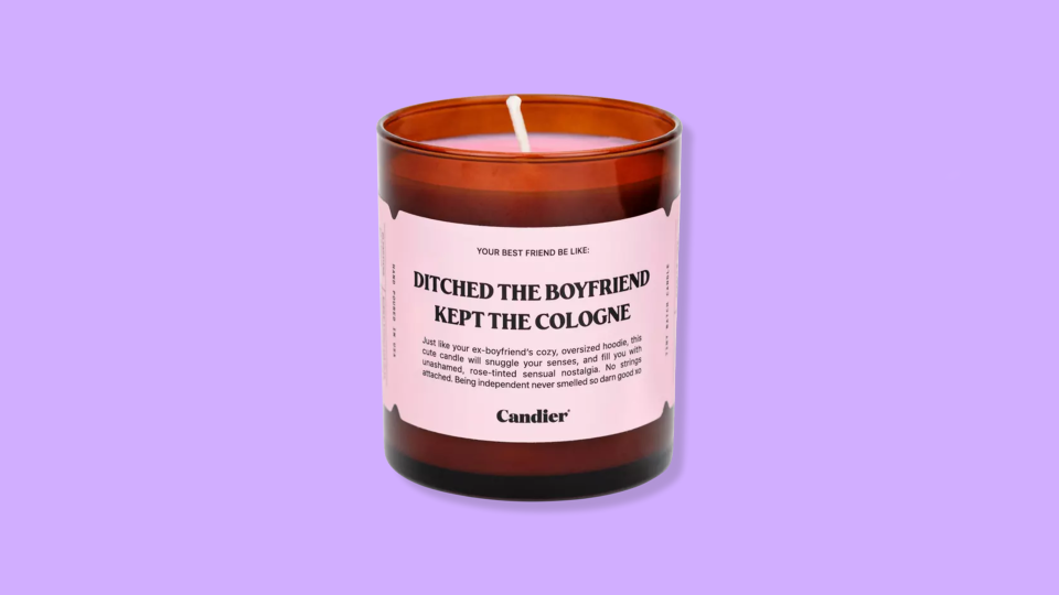 Best Singles Awareness Days gifts: Ditched the Boyfriend Kept the Cologne candle