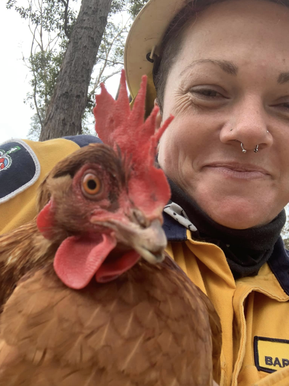 Lucy said she even got to hold one of the hungry chickens. Source: Facebook/Four times the madness