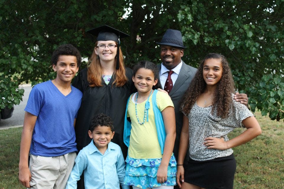 Mariah Phillips and family 2011: From left, Zavior, Mariah, Derrek; bottom, Isaiah, Sienna and Zoe.