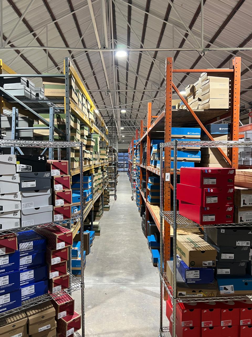 A warehouse at Big Shoes, based in Austin, Texas.