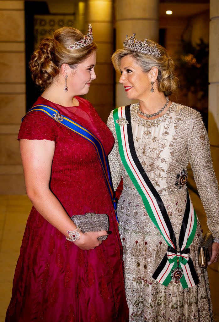 belgian and dutch royal family leaving their hotel prior to the wedding of al hussein bin abdullah, crown prince of jordan